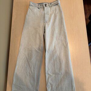 Thrills Co USA Light Wash High Waisted Wide Leg Denim Jeans Size 26